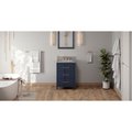 Jeffrey Alexander 24In. Hale Blue Katara Vanity, Steel Grey Cultured Marble Vanity Top, Undermount Rectangle Bowl VKITKAT24BLSGR